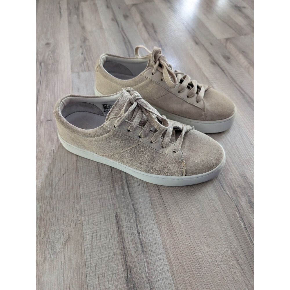 Freshly Picked Women's Suede Sneakers in Tan Beige, Size 8 (S2)